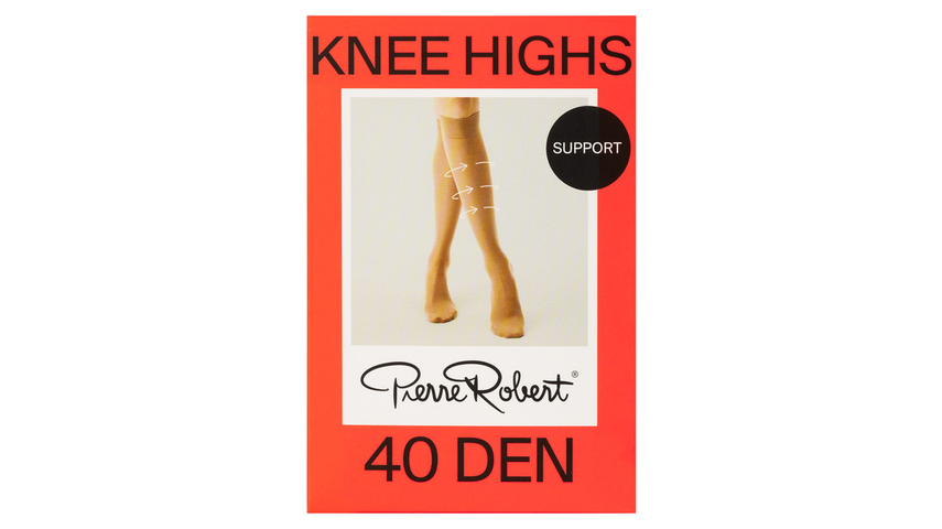 Pierre Robert Knee High Support Sand | Sort 3pk 36-41