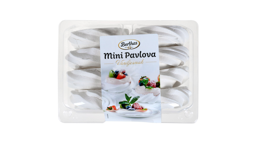 Berthas Mini Pavlova Rose Vanilje | 120g