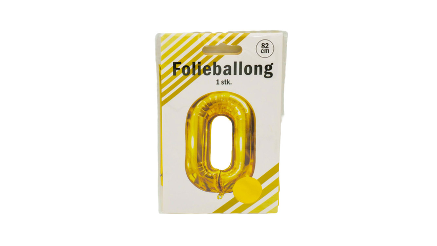 Folieballong Nummer 0 Gull