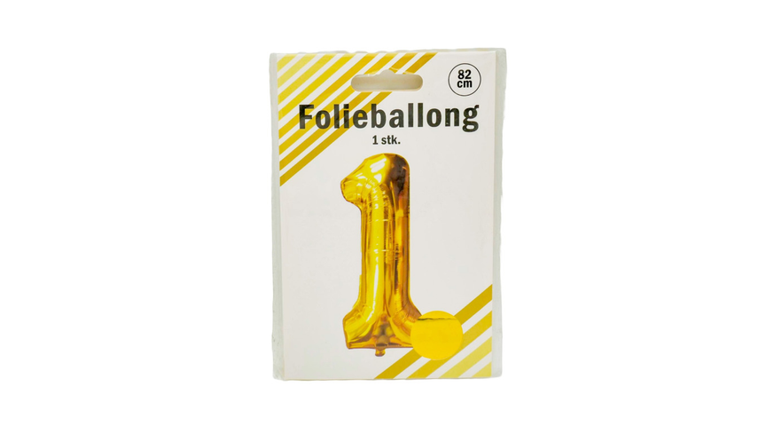 Folieballong Nummer 1 Gull