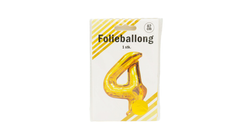 Folieballong Nummer 4 Gull