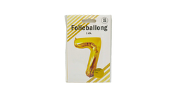 Folieballong Nummer 7 Gull