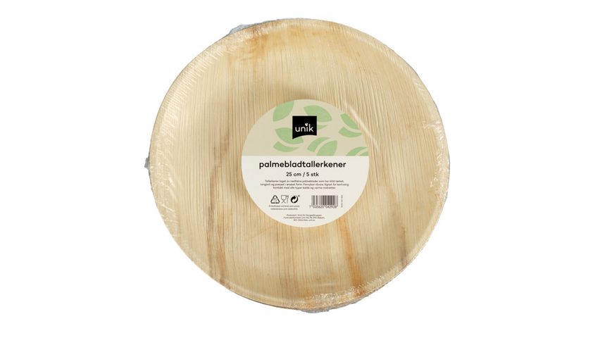 Unik Tallerken Palmeblad 25cm | 5pcs