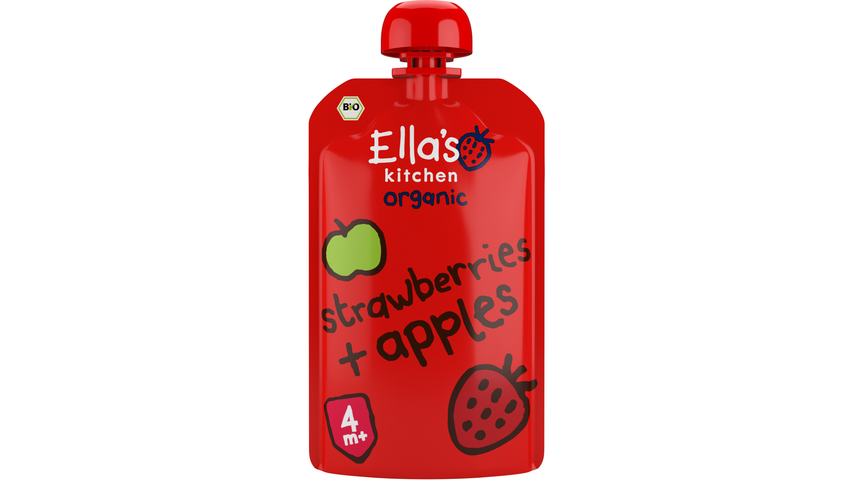 Ella's Kitchen Pure Jordgubb & Äpple 4 Mån Eko 120 g