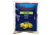 Giana Zelené olivy bez pecky ve slaném nálevu | 195 g