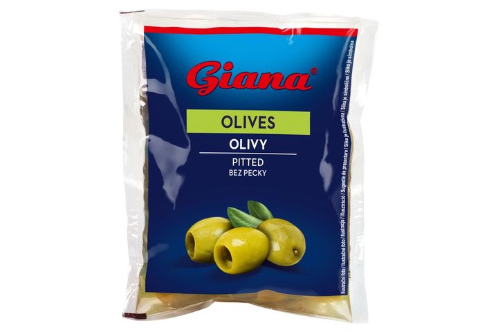 Giana Zelené olivy bez pecky ve slaném nálevu | 195 g