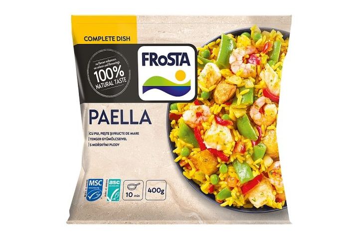 FRoSTA Paella gyorsfagyasztott spanyol stílusú étel tenger gyümölcseivel 400 g