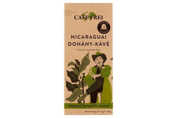 Cafe Frei Nicaraguan Tobacco-Coffee Spiced Coffee in Capsules 9 x 5 g (45 g)
