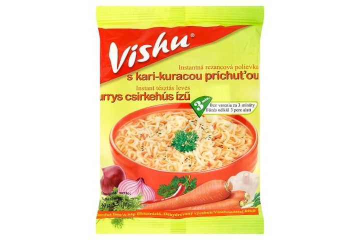Vishu currys csirkehús ízű instant tésztás leves 60 g