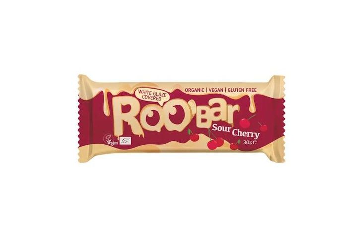 Roobar Bio Fehércsokival bevont Meggyes szelet 30 g