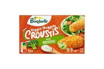 Bonduelle Croustis brokkolis nuggets gyorsfagyasztott panírozott és elősütött sajtos zöldségkorong 305 g