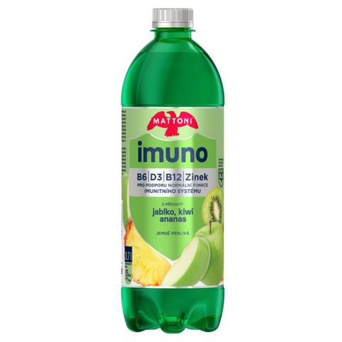 Mattoni Imuno Minerální voda jablko+kiwi+ananas jemně perlivá | 700 ml