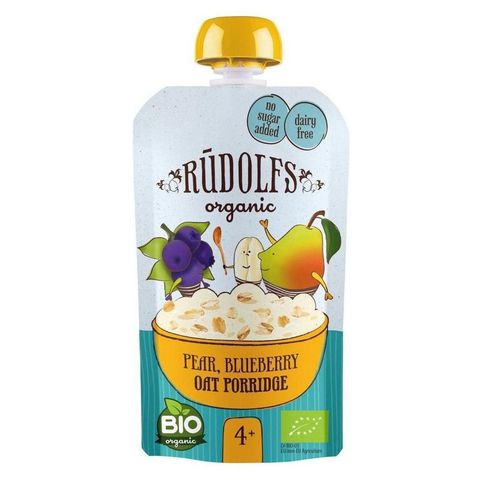 Rudolfs BIO pouch Pear. blueberry. whole grain oatmeal | 110 g