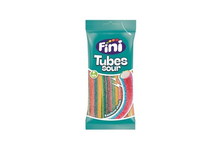 Fini Tubes szivárvány savanyú gumicukor 80 g