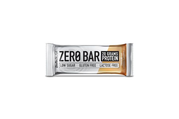 BioTechUSA Zero Bar Chocolate Chip Cookies ízű magas fehérjetartalmú szelet édesítőszerekkel 50 g