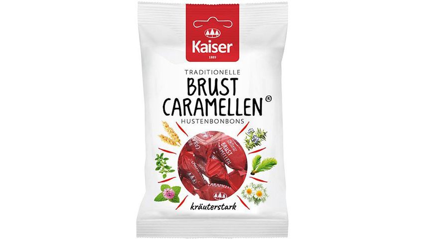 Kaiser Brust Caramellen® gyógynövényes torokcukorka cukormentes 75 g