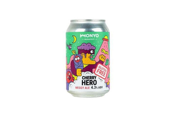 MONYO GM Cherry Hero Meggy Ale felsőerjesztésű gluténmentes szűretlen sör meggyel 4,3% 330 ml
