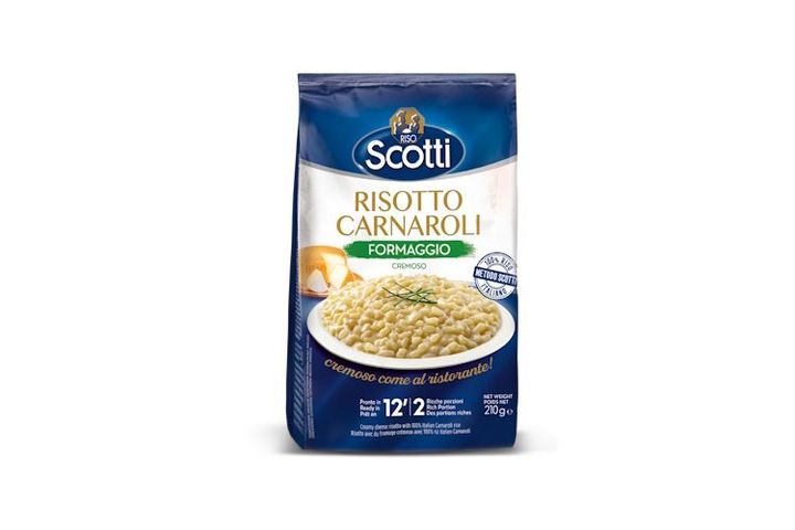 Riso Scotti Risotto Carnaroli rice in pouch with creamy cheese 210 g