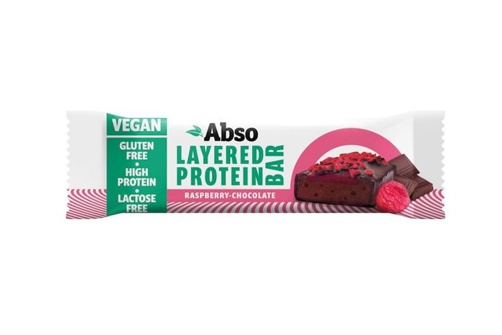 Abso Layered Protein Bar  - Málnás - csokoládés ízű vegán fehérjesz