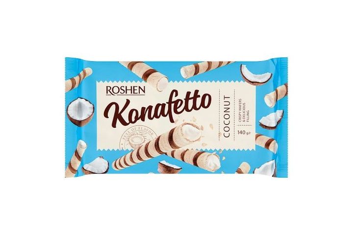 Roshen Konafetto kókuszkrémmel töltött ostyarúd 140 g