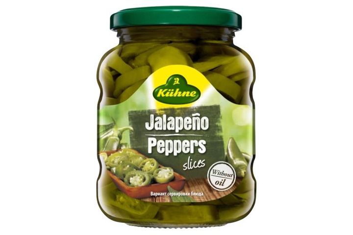 Kühne szeletelt jalapeno paprika 330 g