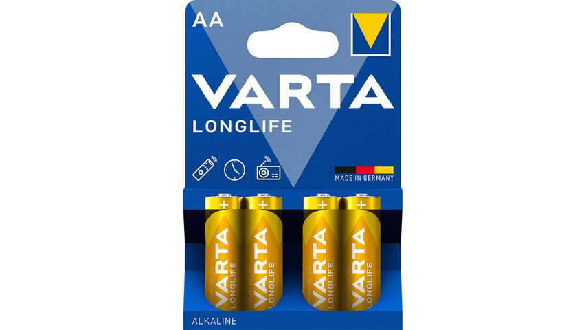 VARTA Longlife AA alkalické baterie | 4 kusy
