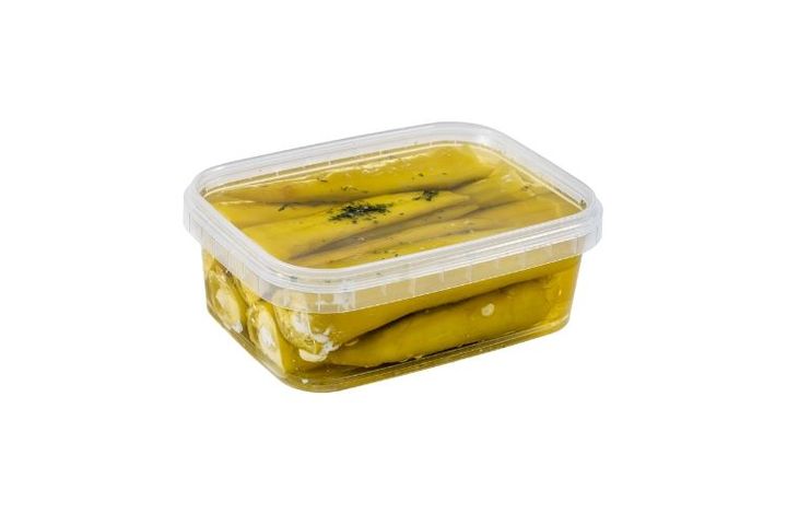 Cheese-stuffed Yellow Peppers in Spiced Oil 250 g