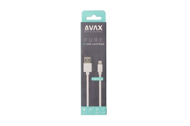 Avax CB104W Pure USB A-Lightning 1m kábel 2.1A fehér 1 db