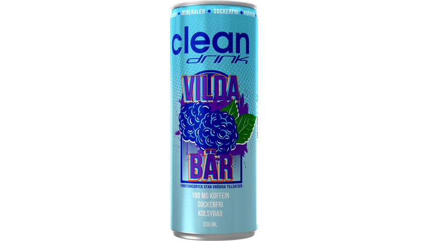 Clean Drink Energidryck Vilda Bär 330ml