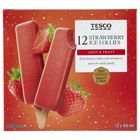 Tesco Mražený krém vodový jahodový | 12 x 50 ml