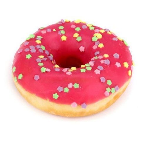 Mini růžový donut s kytičkami | 20 g