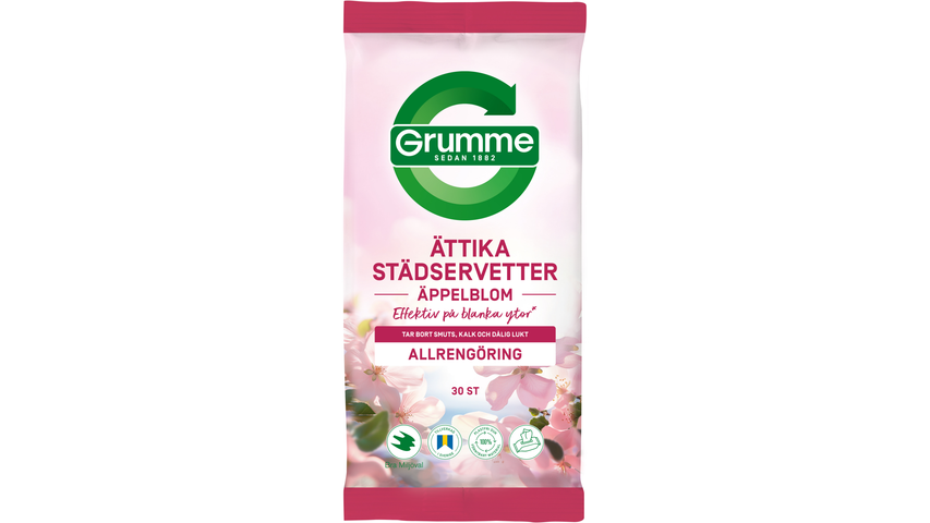 Grumme Städservett Ättika Äppelblom 30P