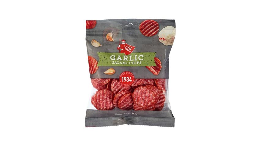 Gøl Salami Chips Garlic 80g