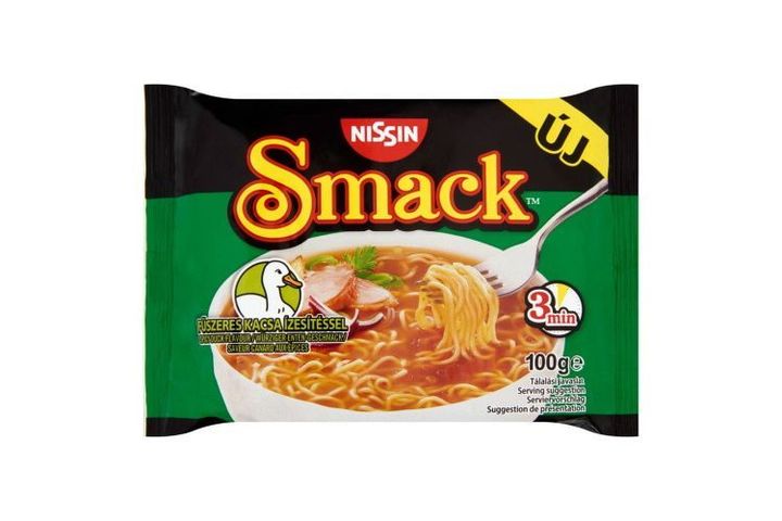 Nissin Smack fűszeres kacsa ízű instant tésztaleves 100 g