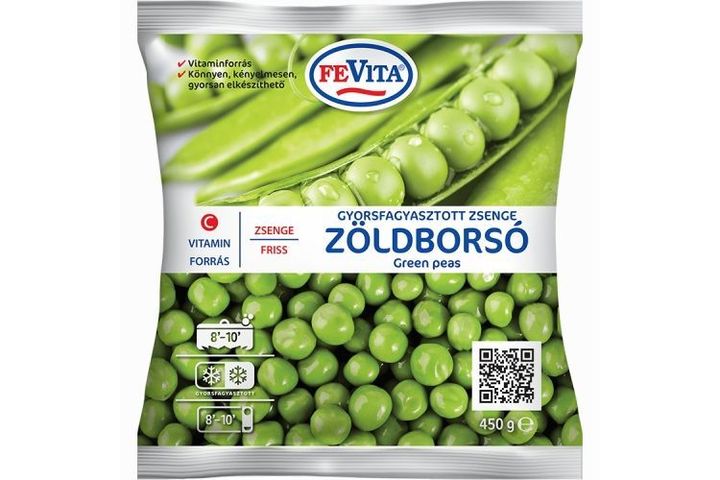 Fevita Quick-Frozen Tender Fresh Green Peas 450 g