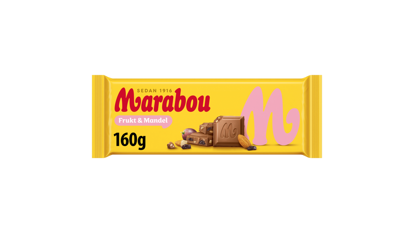 Marabou Mjölkchoklad Frukt & Mandel 160g