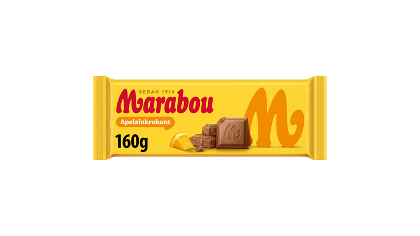Marabou Mjölkchoklad Apelsinkrokant 160g