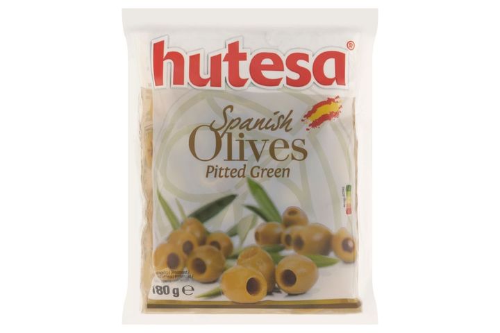 Hutesa Green Pitted Olives in Light Brine 180 g