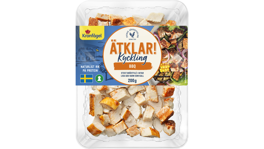 Kronfågel Kyckling Bbq Ätklar Tärnad 200g