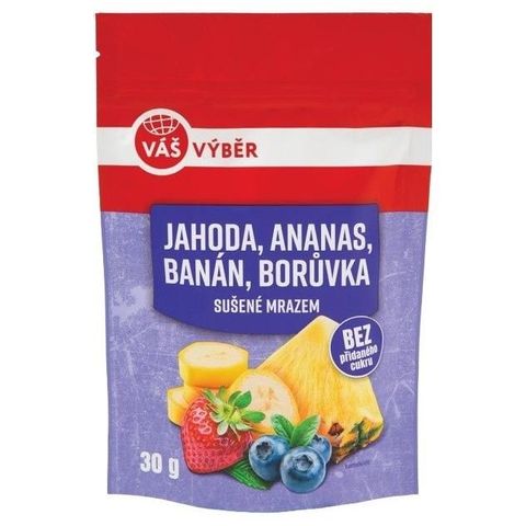 Váš Výběr Jahoda, ananas, ban., bor. mr.suš. | 30 g