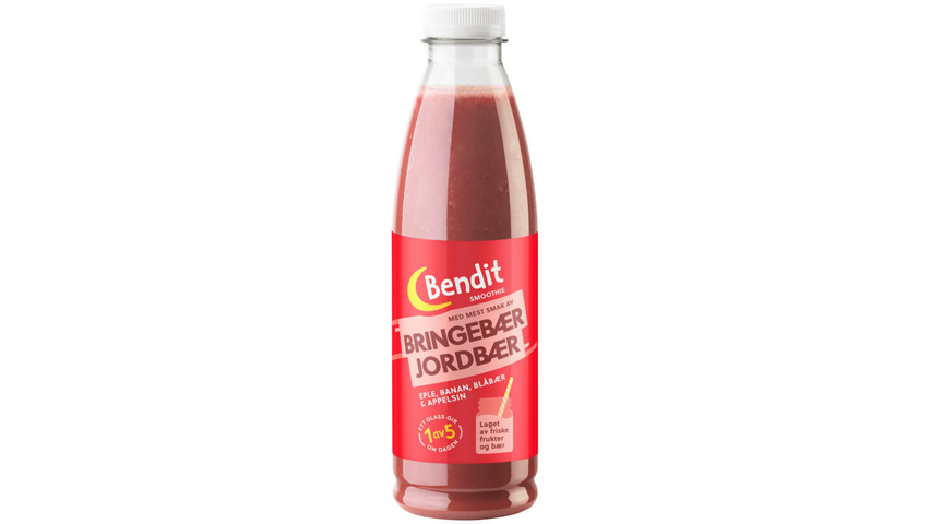 Bendit Smoothie Bringebær&Jordbær | 750ml