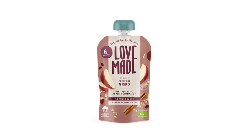 LoveMade Grøt m/Havre Eple/Quinoa&Kanel Øko | 100g