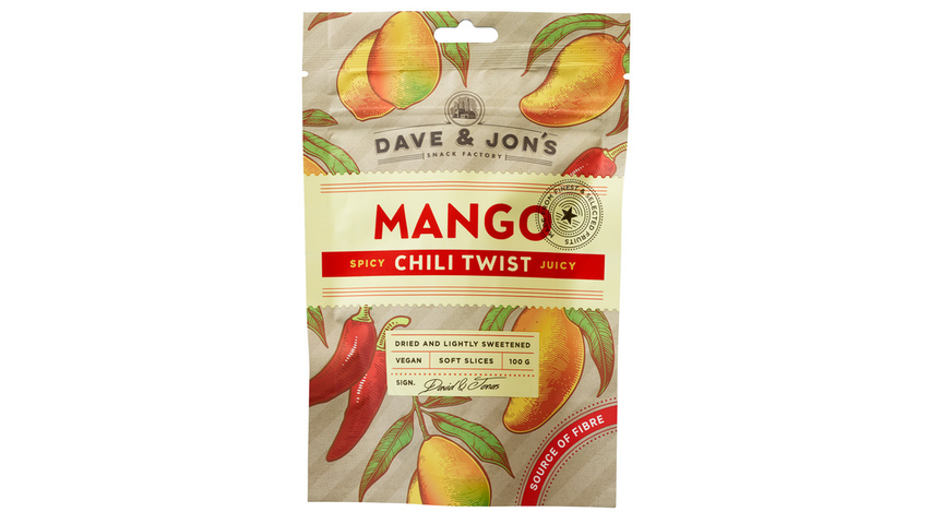 Dave & Jon's Mango Chili Twist Tørket | 100g
