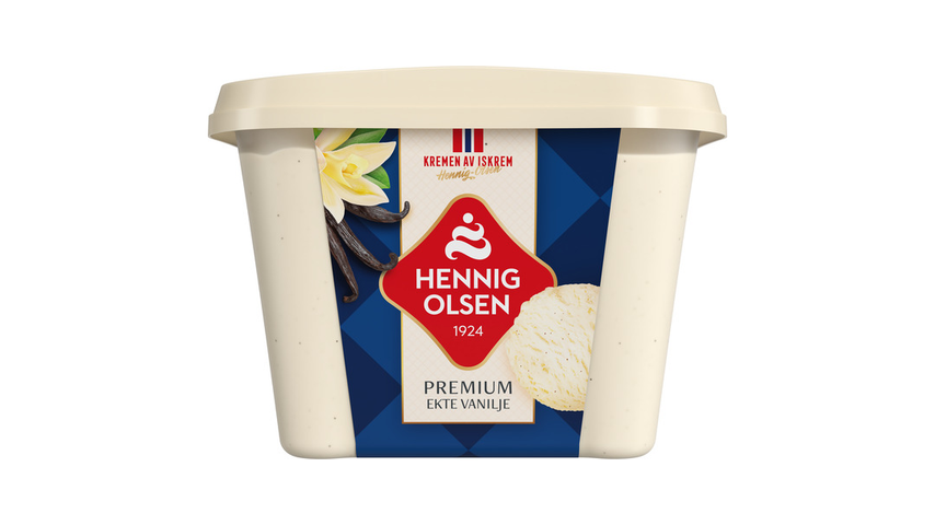 Hennig-Olsen Fløteis Premium Ekte Vanilje | 0.85l