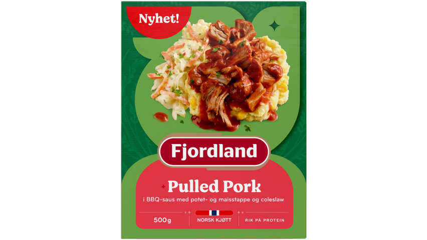 Fjordland Pulled pork Potet- og Maisstappe og Coleslaw | 500g