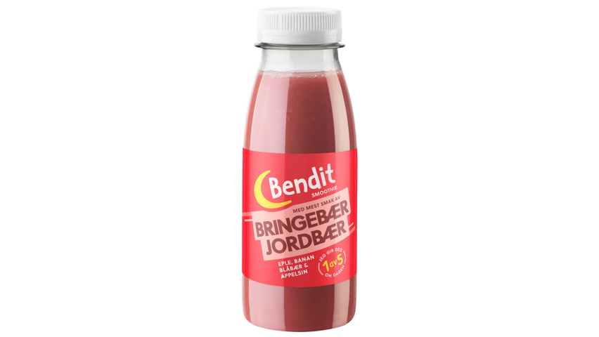 Bendit Smoothie Bringebær & Jordbær | 250ml