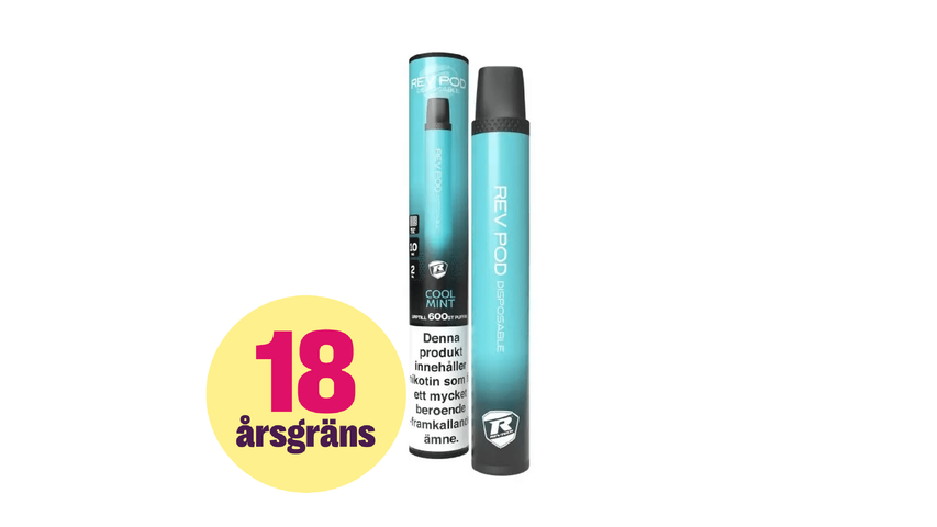 Rev Pod Cool Mint - Engångs Vape 10 mg