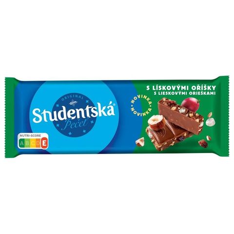 Orion Studentsk á pečeť Čokoláda mléčná s kousky lískových oříšků | 90 g