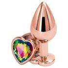 Sexy Elephant Rose Gold Heart anální kolík s diamantem malý | 1 kus