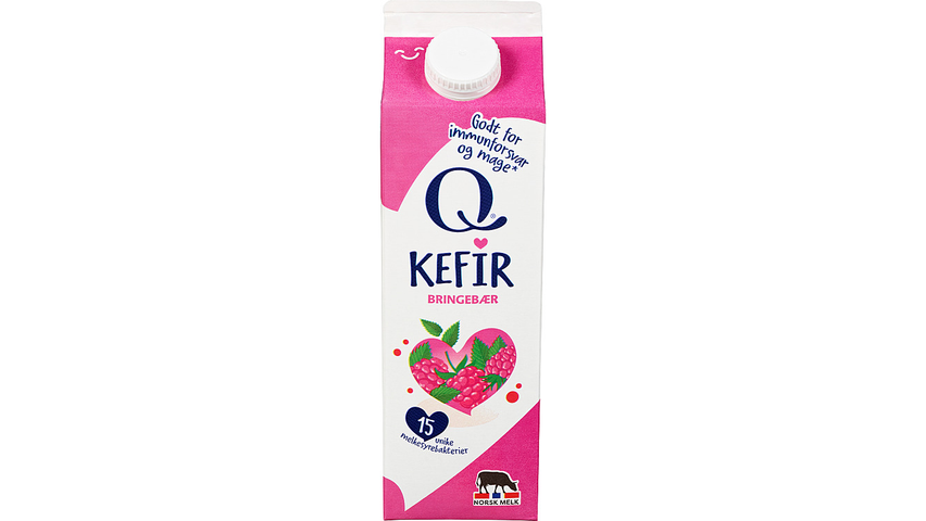 Q Kefir Bringebær | 1l